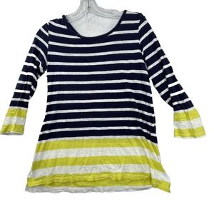 Anthropologie Pilcro And‎ The Letterpress Womens Size XS Blue/yellow Striped Top